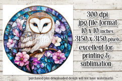Owl Wind Spinner, Owl Round Design, Stained Glass Owl, d5 Product Image 2