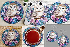 Owl Wind Spinner, Owl Round Design, Stained Glass Owl, d5 Product Image 3