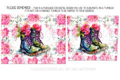 Boots Tumbler, Floral Tumbler, Boots and Flowers Tumbler Product Image 2