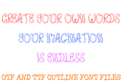 Pretty Ribbon Font Hand Drawn Swirly Lettering ABC OTF Type Product Image 3