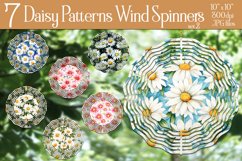 Daisy Wind Spinner | Sublimation Daisy Flowers Wind Spinners Product Image 1