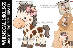 Pretty Pony Sublimation Clipart| DTF Clipart Product Image 1