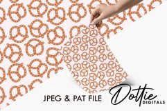 Pretzels Repeating Seamless Pattern Jpg .Pat Digital Paper Product Image 2
