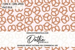 Pretzels Repeating Seamless Pattern Jpg .Pat Digital Paper Product Image 1