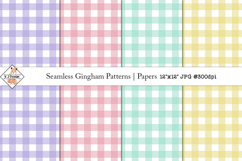 Seamless Gingham Patterns | Digital papers Product Image 1