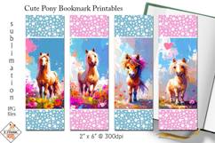 Cute Pony Bookmark Designs | Printables Product Image 1