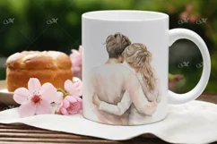 Love Couple Watercolor Illustration Product Image 1