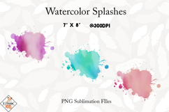 Watercolor Splashes Backgrounds | Sublimation Product Image 1