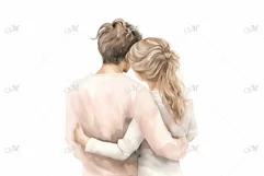 Love Couple Watercolor Illustration Product Image 2