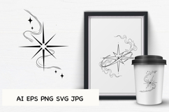 Y2K Tattoo Star Sketch SVG PNG EPS Product Image 3