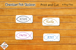 Christian Fish Stickers | Print and Cut Product Image 1