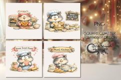 Mom's cat | 4 Mother's day square coaster sublimation Product Image 1