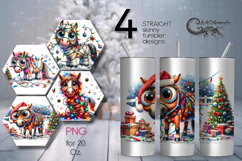 Christmas horse | 4 funny Skinny tumbler sublimation designs Product Image 1