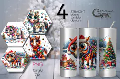 Christmas horse | 4 funny Skinny tumbler sublimation designs Product Image 1