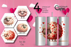 Valentine sheep | 4 love Skinny tumbler designs Product Image 1