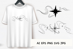 Y2K Tattoo Star Sketch SVG PNG EPS Product Image 4