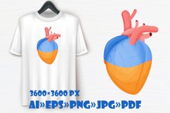 Ukrainian Heart Sublimation design PNG PSD PDF Product Image 2