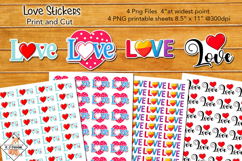 Love Stickers &amp; A4 Sheets | Print and Cut Product Image 1