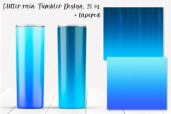 Glitter rain tumbler design. Sublimation. 20 oz. Product Image 1