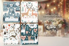 Nursery Card | 4 scandi animals Money Card Sublimation desig Product Image 1