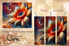Flowers fantasy| space skinny tumbler Sublimation designs PL Product Image 1