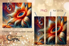 Flowers fantasy| space skinny tumbler Sublimation designs PL Product Image 1