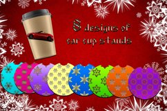 Stand for a car with snowflakes |8 sublimation designs,PNG Product Image 1
