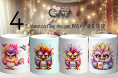 Good morning | 4 Funny Mug sublimation designs, PL Product Image 1