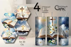 Bible | 4 Christian Faith Skinny tumbler sublimation designs Product Image 1