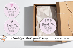 Thank You Package Stickers | Print and Cut Product Image 1