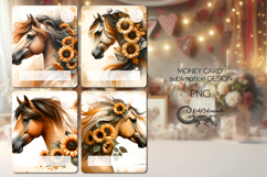 Horse | 4 Money Card Sublimation designs PLUS Product Image 1