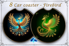 Car coaster | 8 Car coaster - Firebird, PNG Product Image 1
