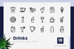 Drinks Outline Icons Product Image 1