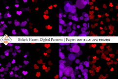 Bokeh Digital Heart Patterns | Papers Product Image 1