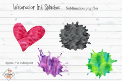 Watercolor Ink Splashes Backgrounds | Sublimation Product Image 1