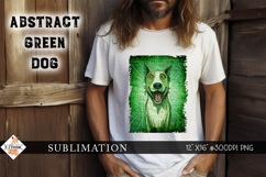 Abstract Green Dog Design Sublimation Product Image 1