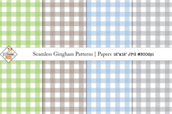 Seamless Gingham Patterns | Digital papers Product Image 1