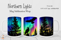 Northern Lights Mug Wrap Sublimation | 15 oz. Mug Product Image 1