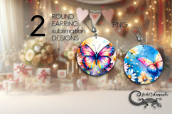 Fairy Butterfly | fantasy Round earring dublimation PL Product Image 1