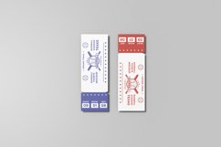 Top View Minimalist Ticket Mockup Product Image 1