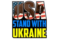 t-shirt design &quot;USA stand with Ukraine&quot; with buffalo bison Product Image 2