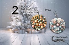 Christmas balls | xmas Round earring Sublimation designs Product Image 1