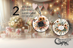 Motivating inscriptions 6 | Round earring sublimation PL Product Image 1