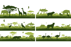Vector 6 Seamless African Savannah Safari Patterns Bundle Product Image 1