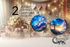 Christian faith | round earring Sublimation design PLUS Product Image 1