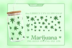 Marijuana Pattern SVG Can Glass Wrap SVG 16oz Libbey Beer Product Image 1