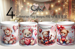 Valentine teddy bear | mug sublimation design PLUS Product Image 1
