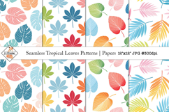 Seamless Tropical Leaves Patterns | Digital Papers Product Image 1