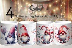 Valentine gnome | 4 watercolor Sublimation Mug designs PL Product Image 1