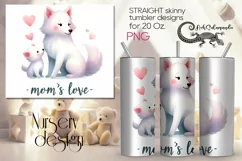 Mother's day cute animal | Skinny tumbler Sublimation PLUS12 Product Image 1